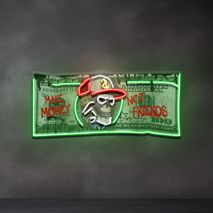 Money's Power Collapse Art LED Neon Sign Light Pop Art
