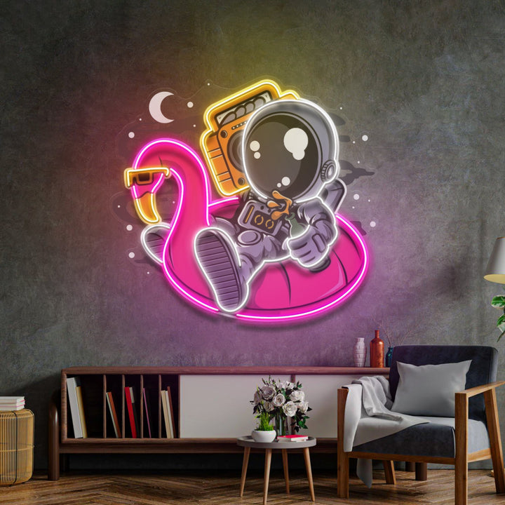Astronaut Floaties Ballon LED Neon Sign Light Pop Art