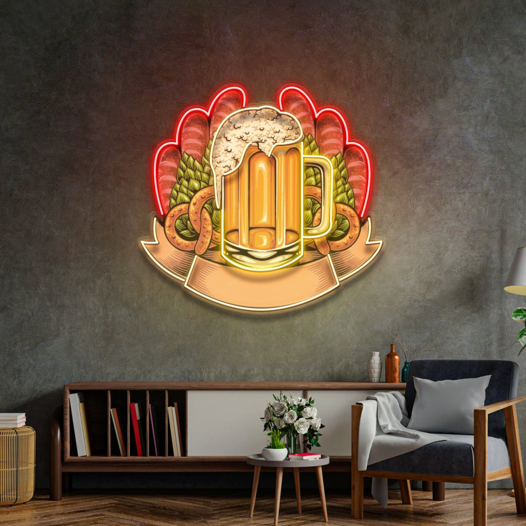 Beer Festival LED Neon Sign Light Pop Art