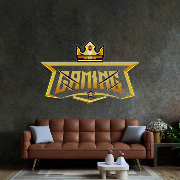 Crown Gamming LED Neon Sign Light Pop Art