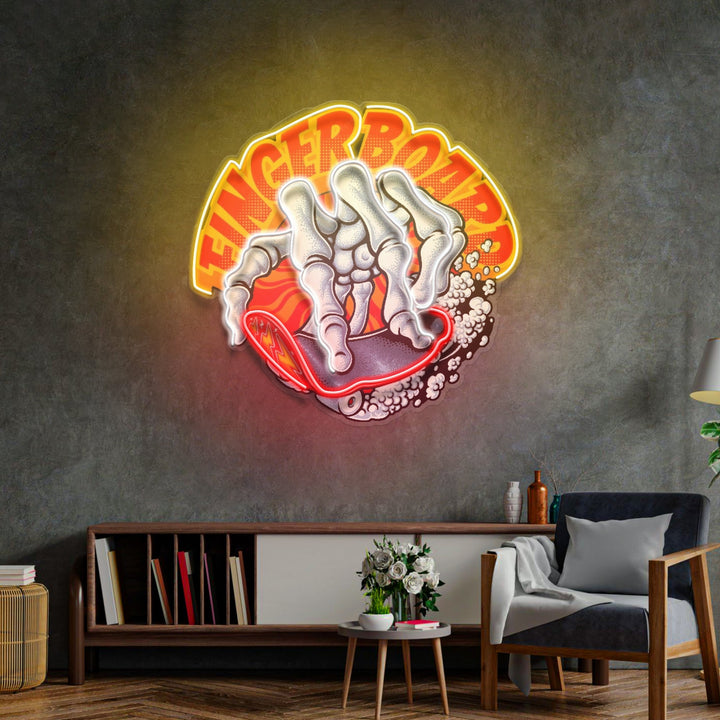Fingerboard LED Neon Sign Light Pop Art