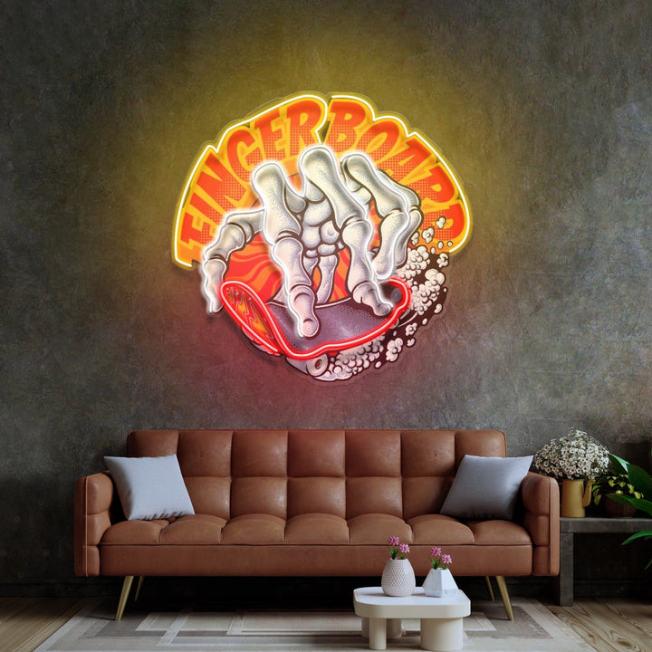 Fingerboard LED Neon Sign Light Pop Art