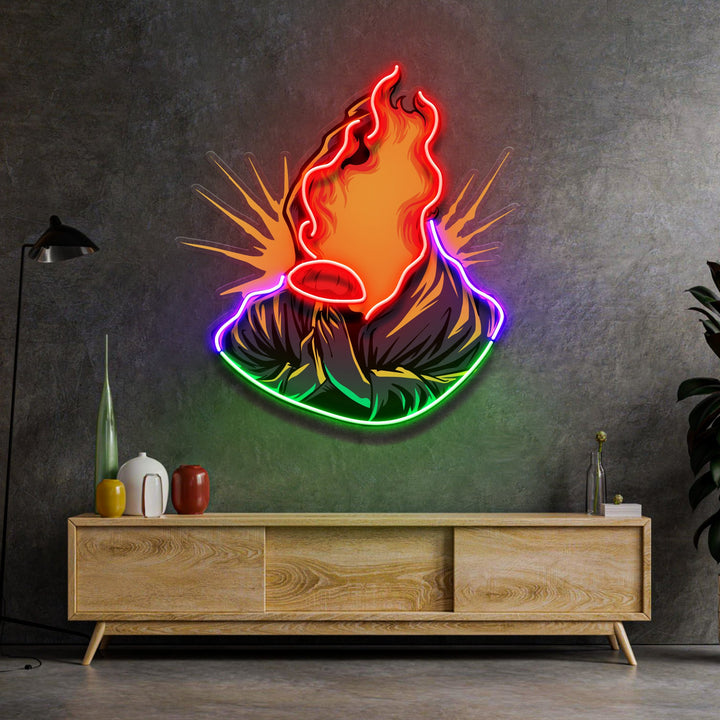 Grim Fire LED Neon Sign Light Pop Art
