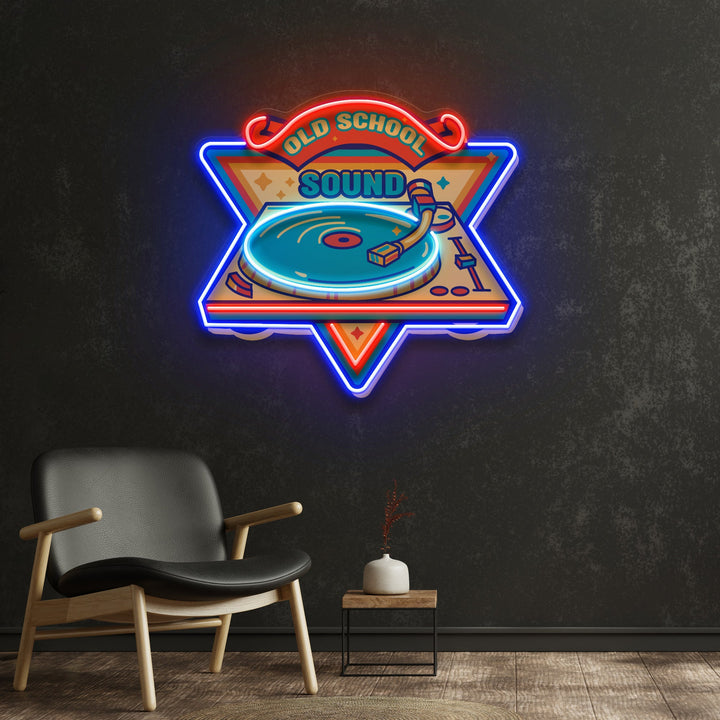 Old School Sound LED Neon Sign Light Pop Art
