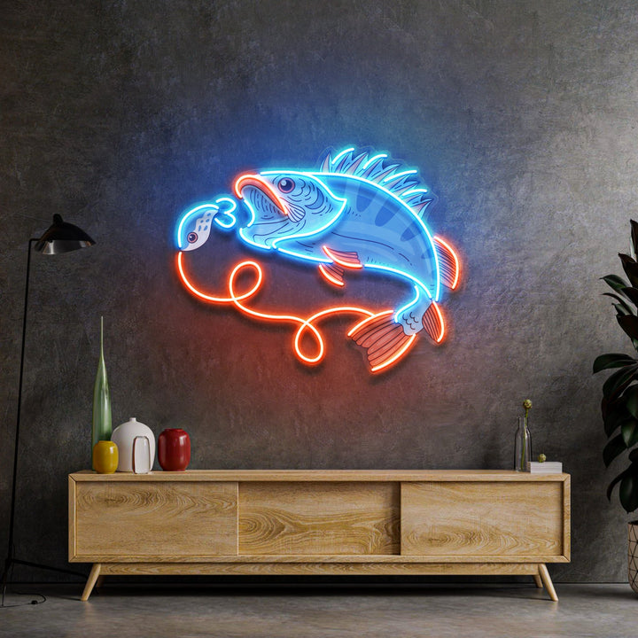 Orange Tail Fish LED Neon Sign Light Pop Art