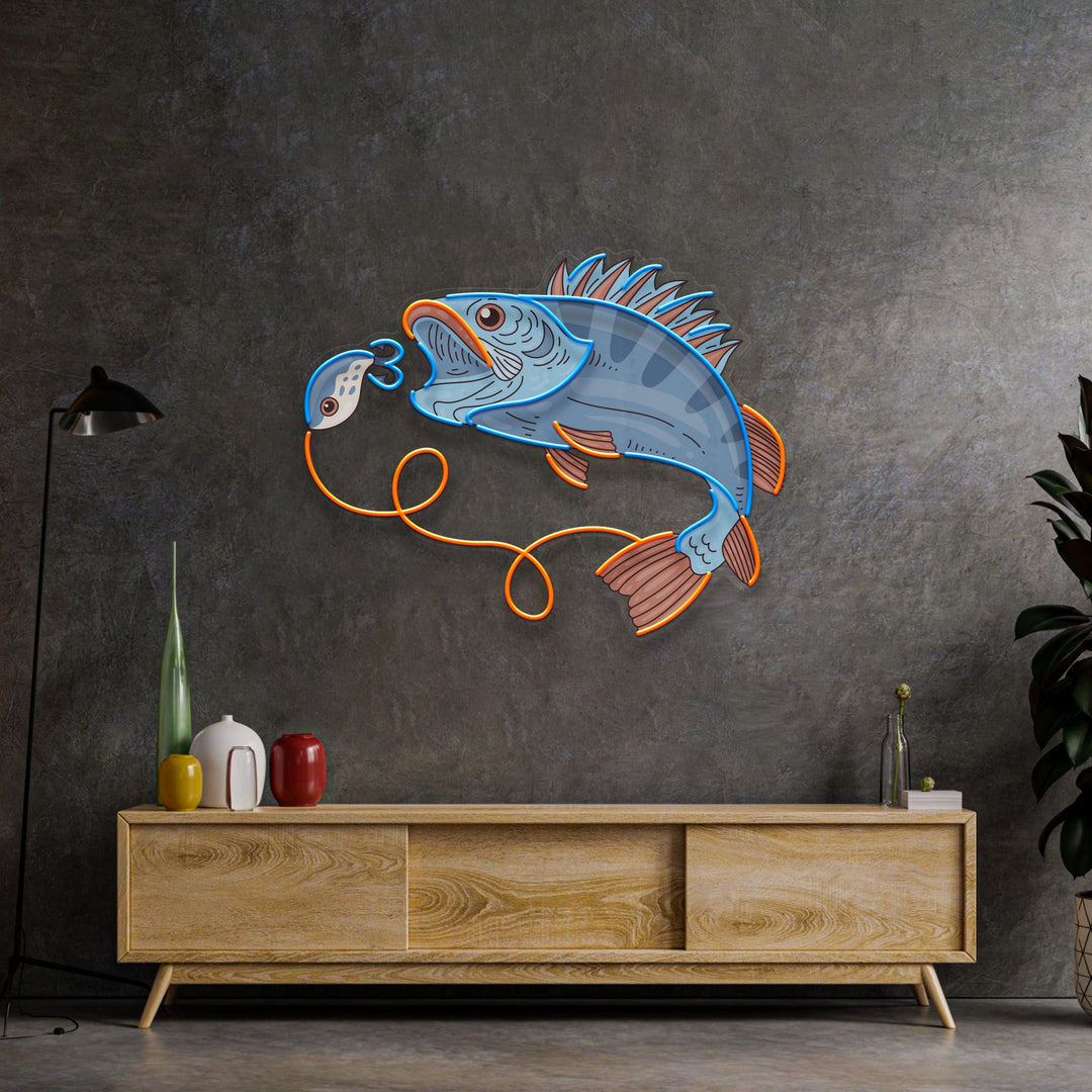 Orange Tail Fish LED Neon Sign Light Pop Art