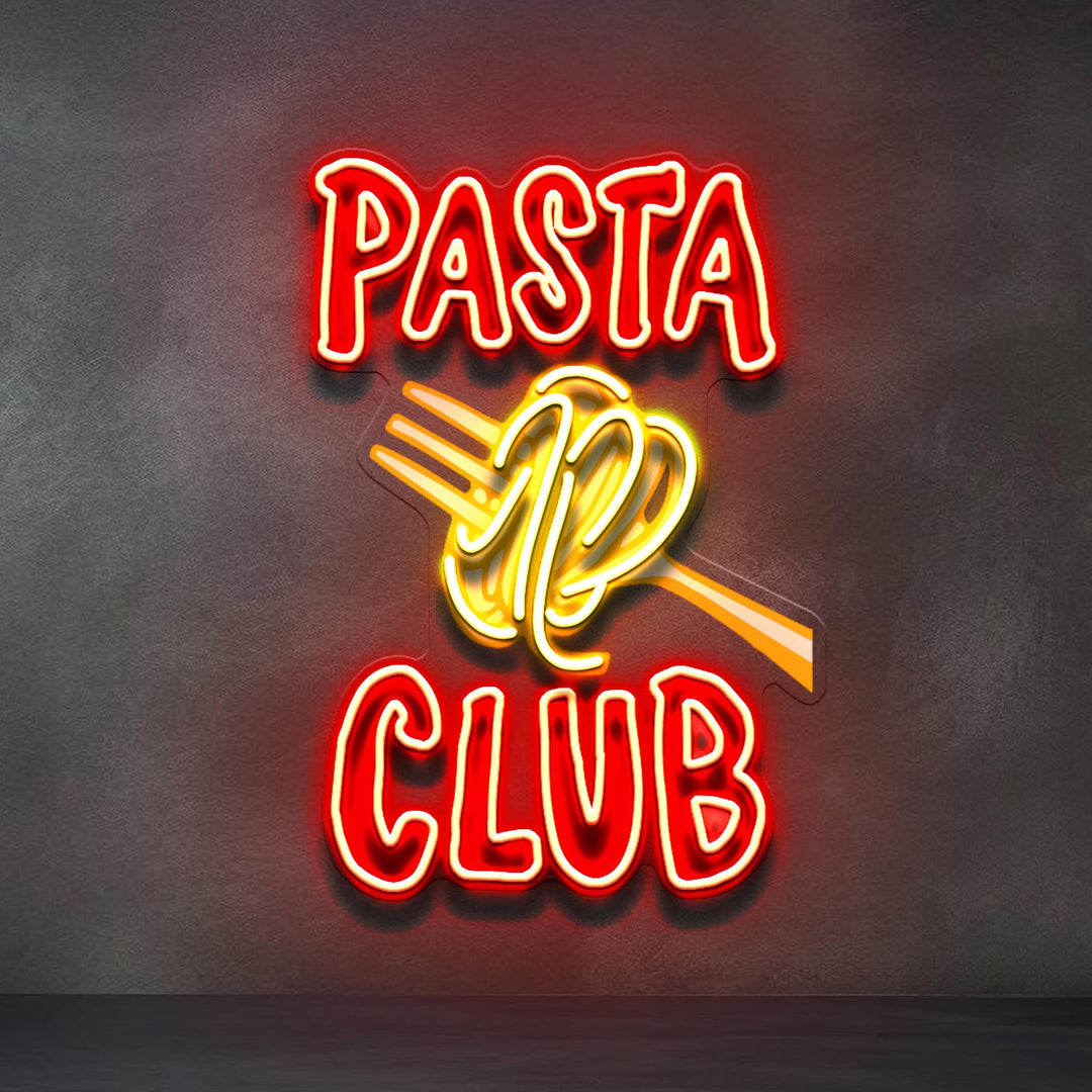 Pasta Club LED Neon Sign Light Pop Art