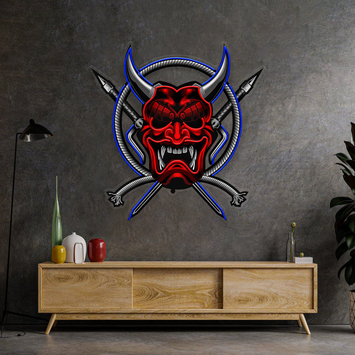 Rope and Samurai Weapons LED Neon Sign Light Pop Art