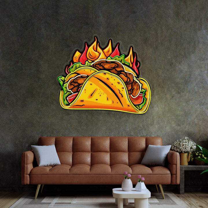 Spicy Taco LED Neon Sign Light Pop Art