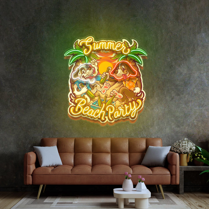 Summer Beach Party LED Neon Sign Light Pop Art
