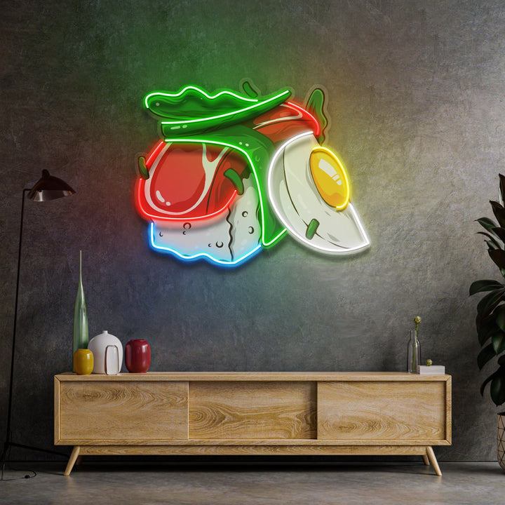 Sushi with Egg LED Neon Sign Light Pop Art