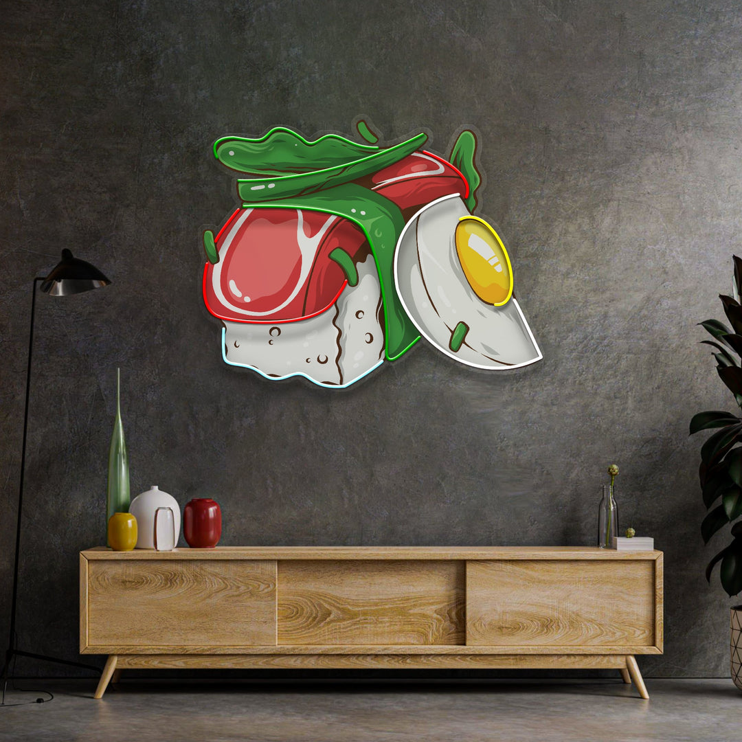 Sushi with Egg LED Neon Sign Light Pop Art