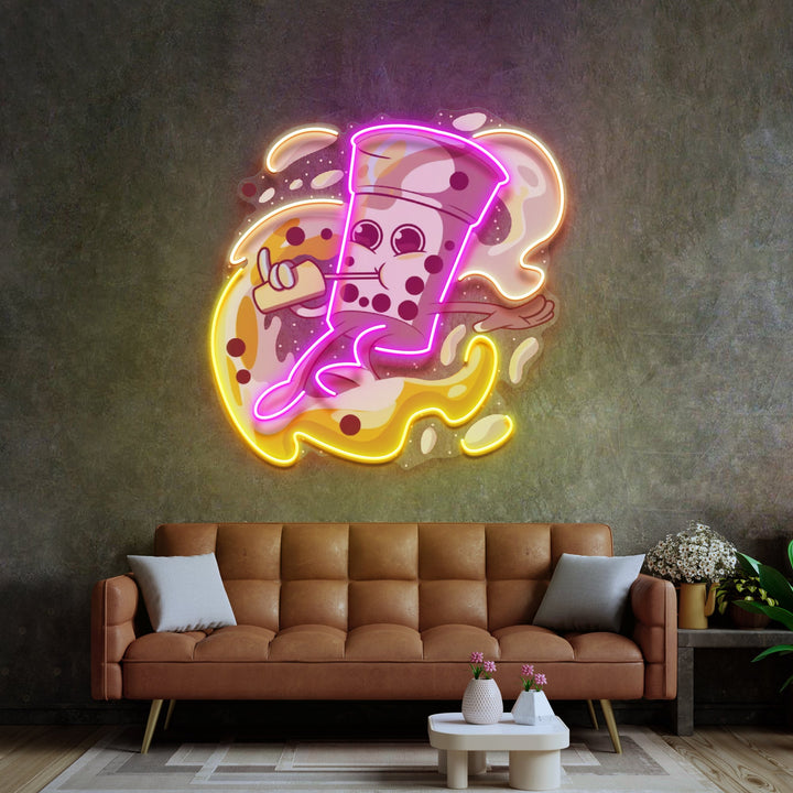 Boba Coffee Surfing LED Neon Sign Light Pop Art