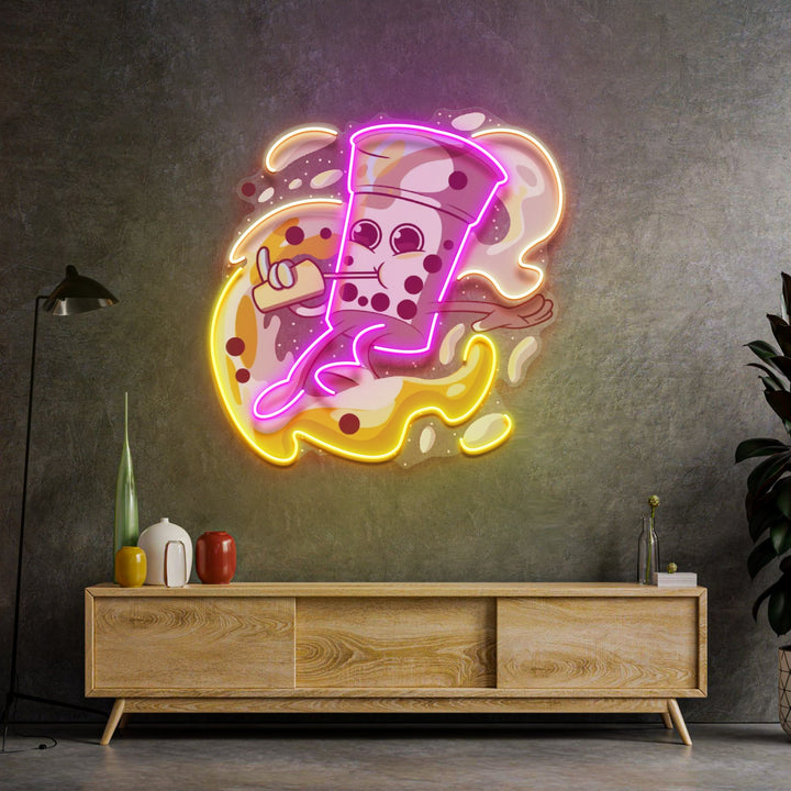Boba Coffee Surfing LED Neon Sign Light Pop Art