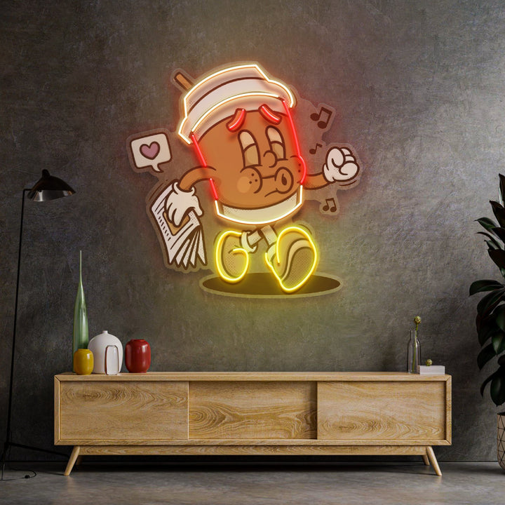 Coffee Cup Retro LED Neon Sign Light Pop Art