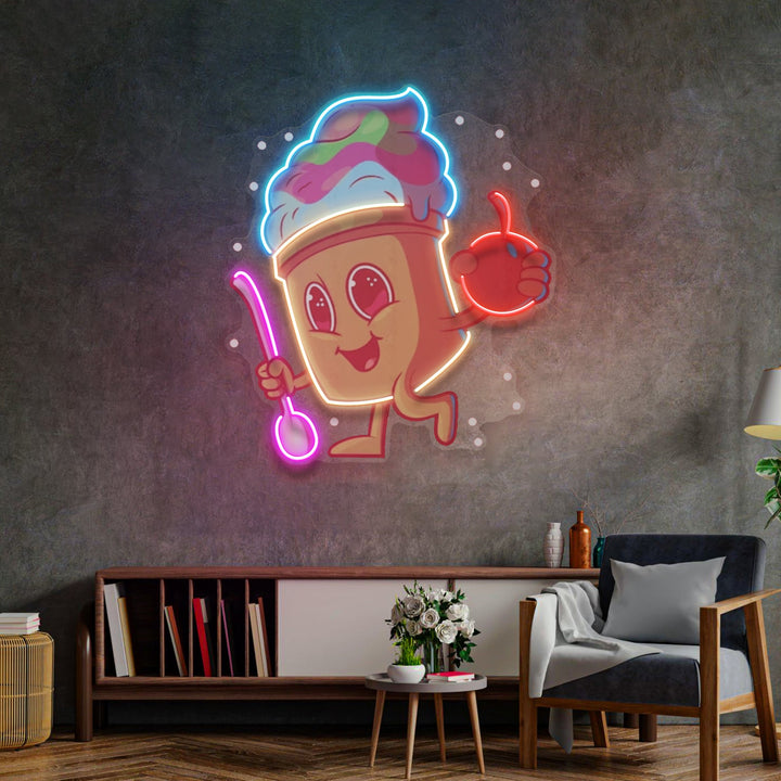 Cool Ice Cream LED Neon Sign Light Pop Art