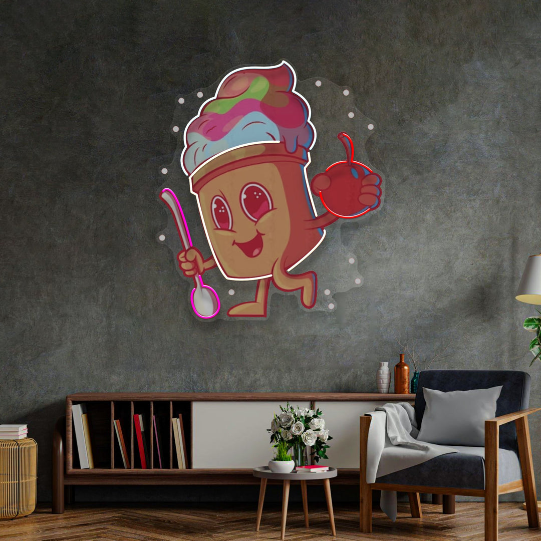 Cool Ice Cream LED Neon Sign Light Pop Art