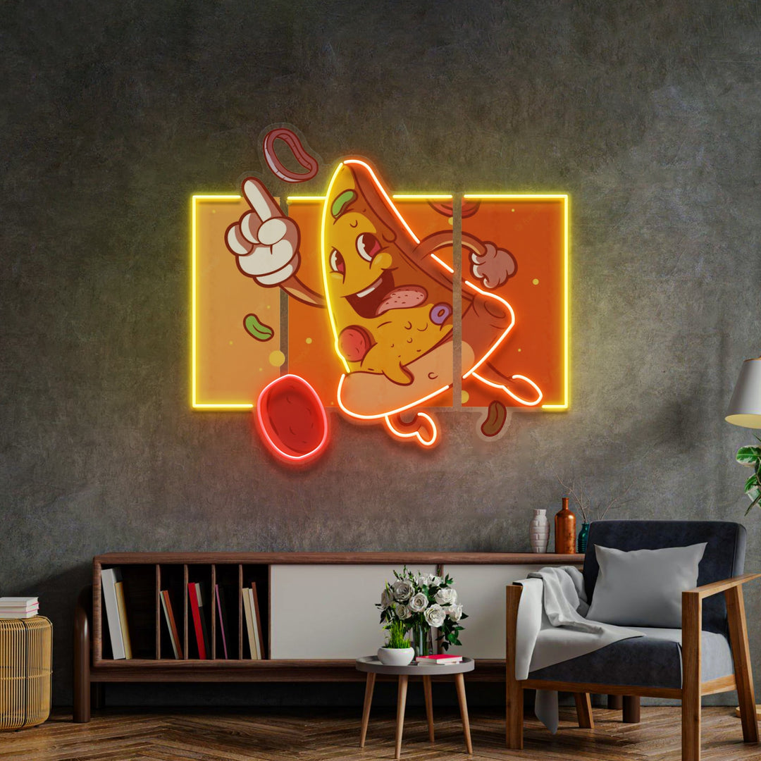 Cool Pizza Slice LED Neon Sign Light Pop Art