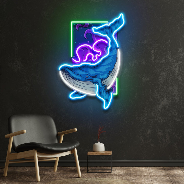 Dream Whale LED Neon Sign Light Pop Art