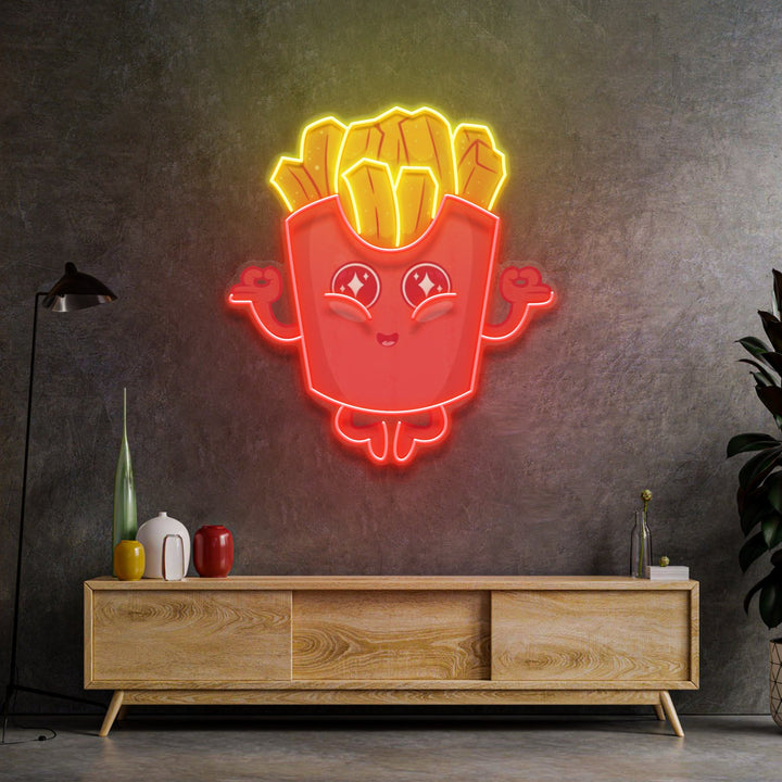 French Fries LED Neon Sign Light Pop Art