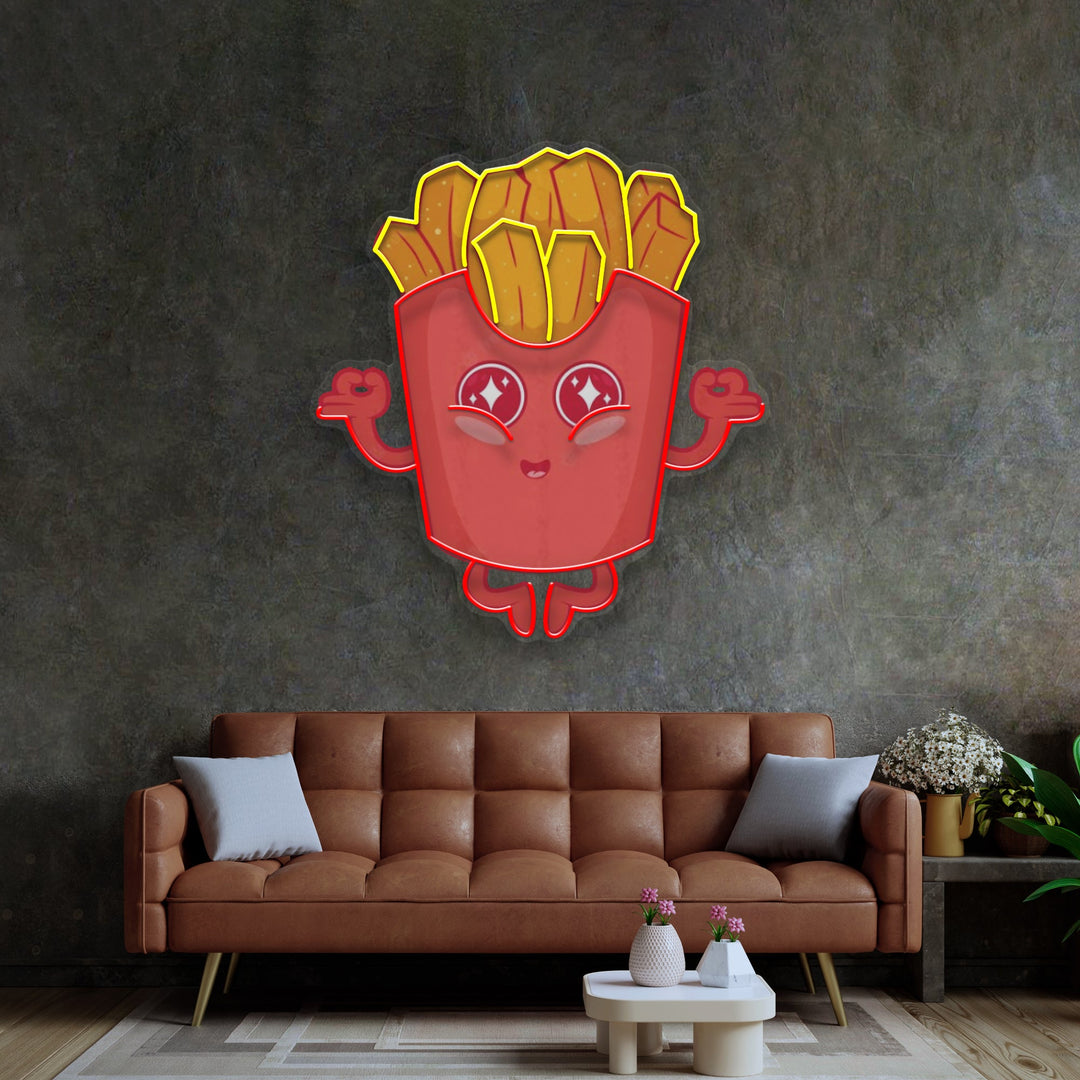 French Fries LED Neon Sign Light Pop Art