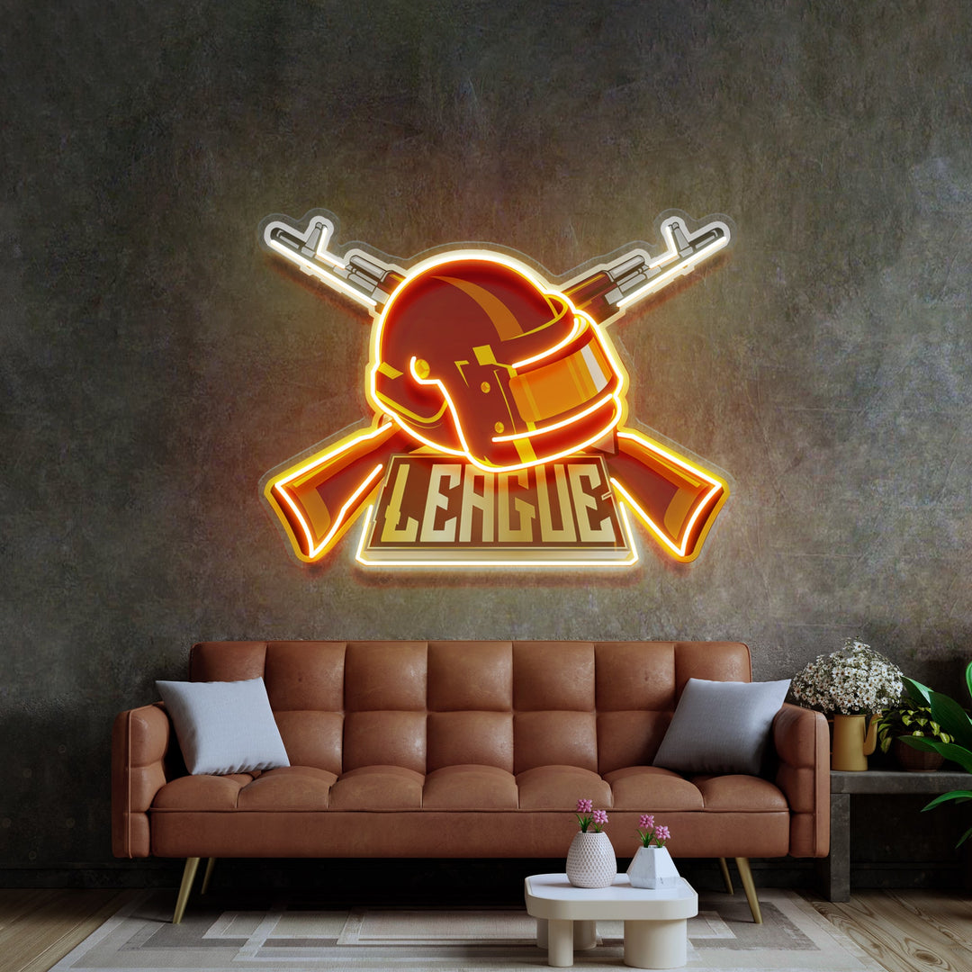 Gun And Hat LED Neon Sign Light Pop Art
