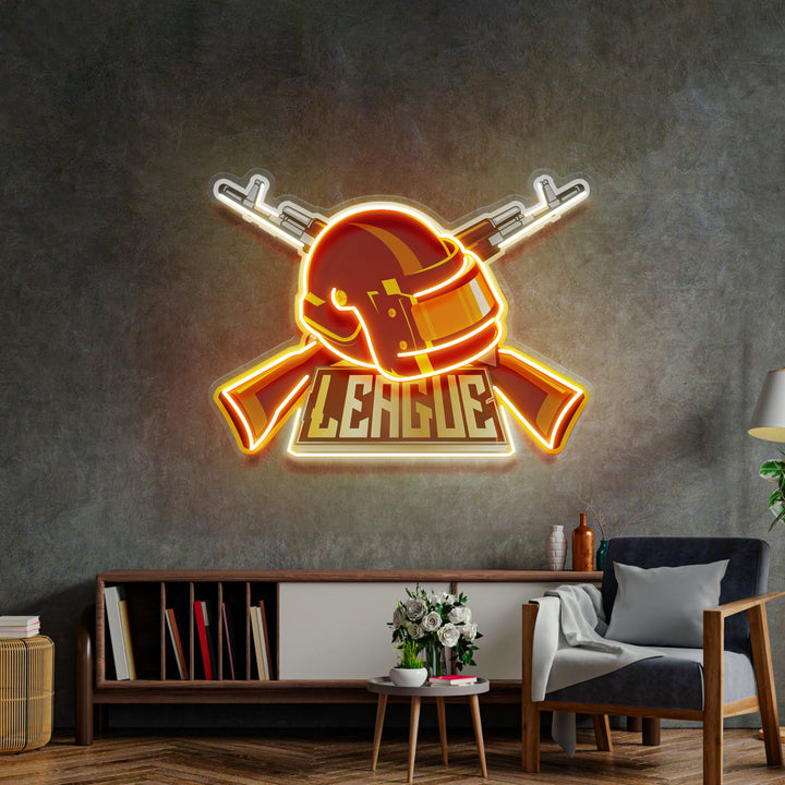 Gun And Hat LED Neon Sign Light Pop Art
