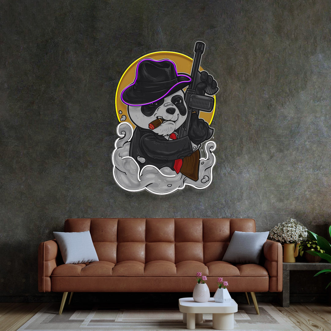 Panda Mafia LED Neon Sign Light Pop Art