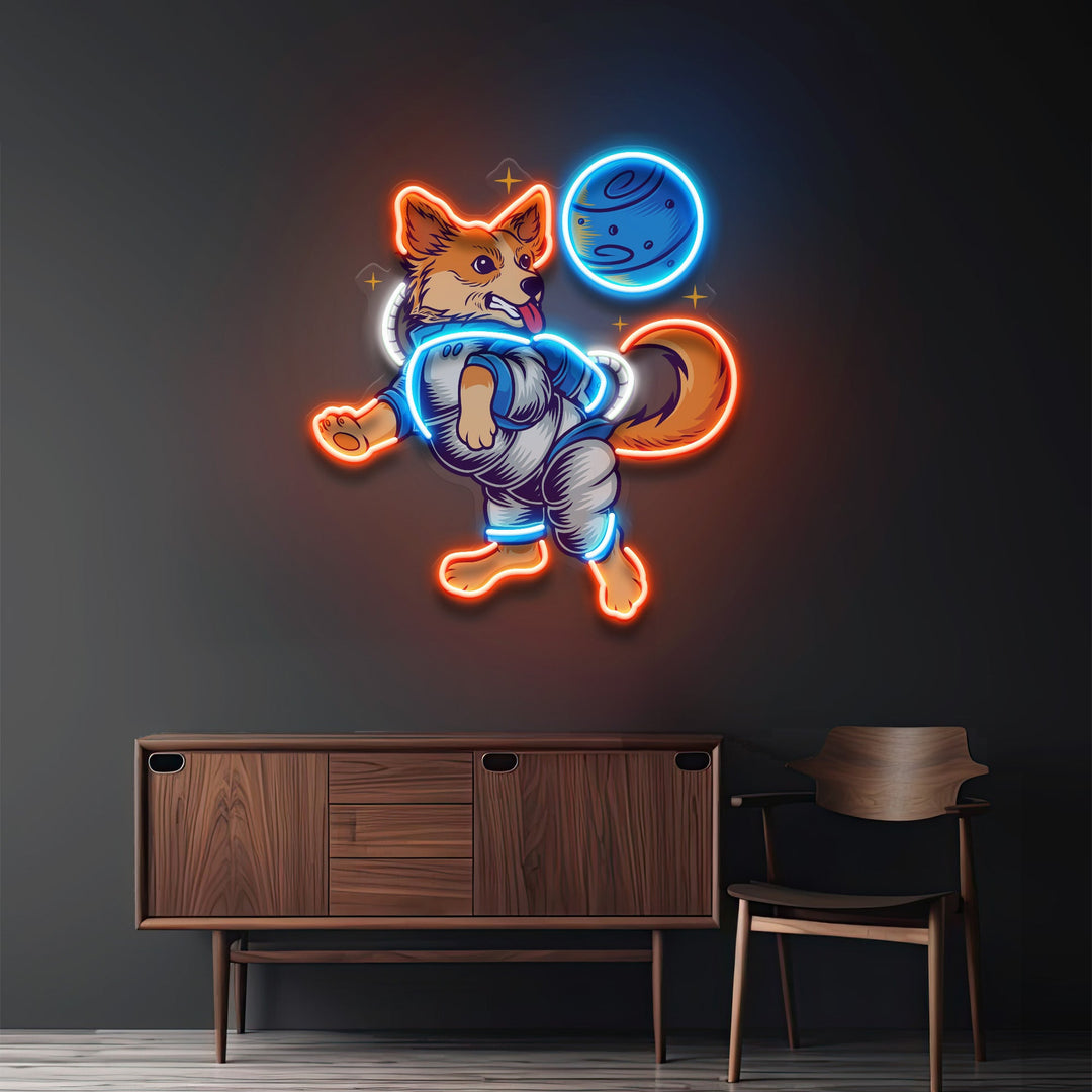 Puppy Space LED Neon Sign Light Pop Art
