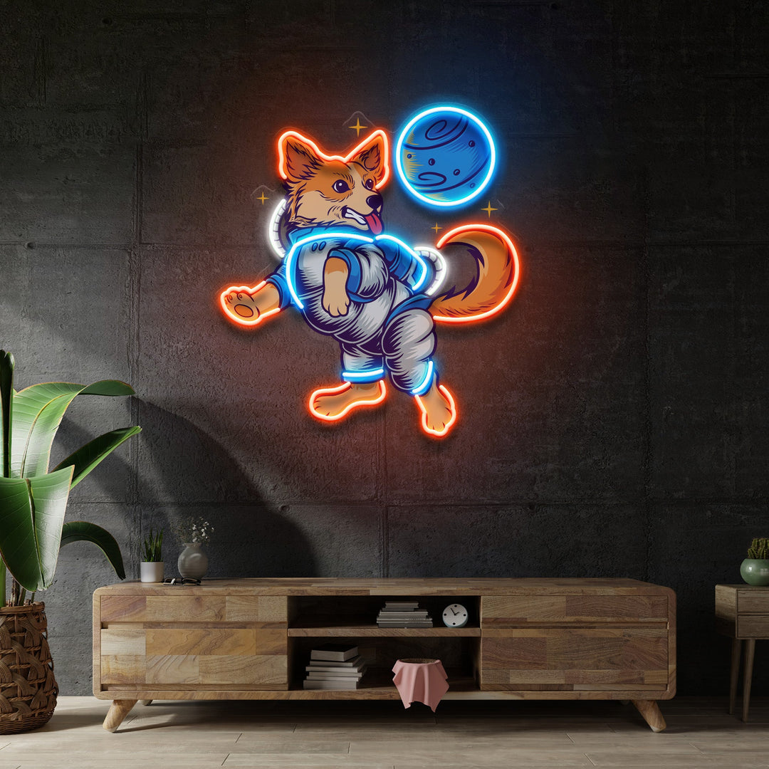 Puppy Space LED Neon Sign Light Pop Art