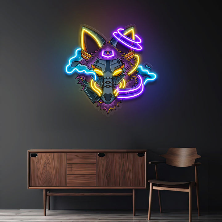 Wolf Robot LED Neon Sign Light Pop Art