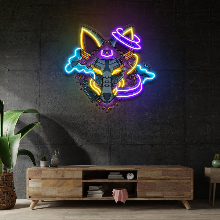 Wolf Robot LED Neon Sign Light Pop Art