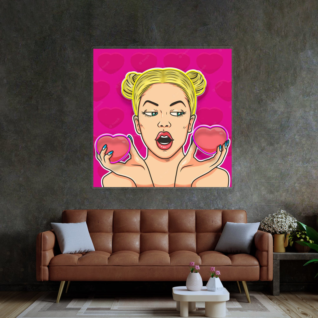 Woman Bring Loves LED Neon Sign Light Pop Art