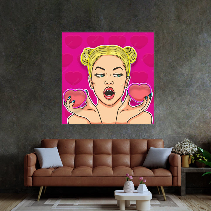 Woman Bring Loves LED Neon Sign Light Pop Art