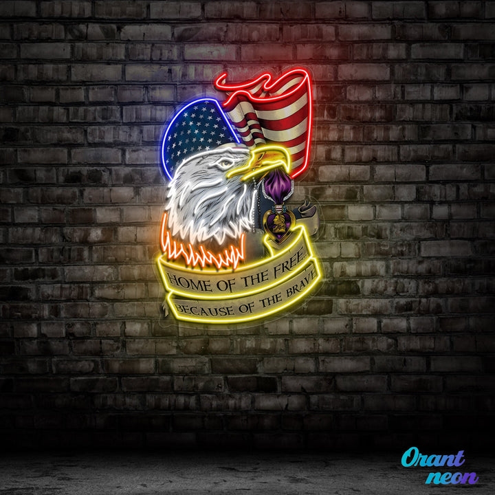 Home of the Free - American Eagle Flag