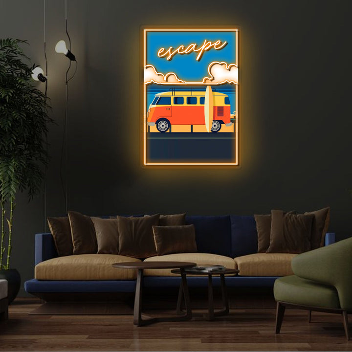 "Escape From Reality" Neon x Acrylic Artwork