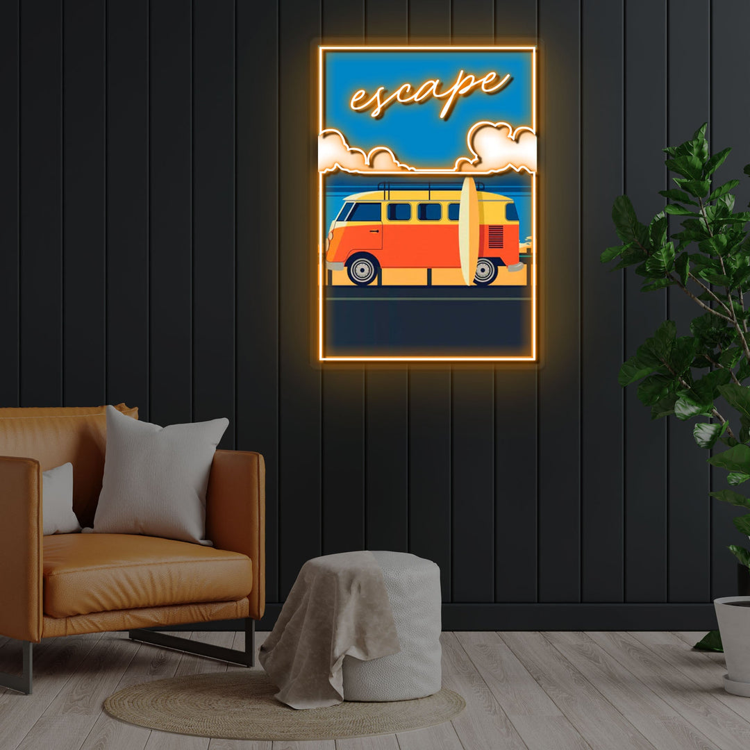 "Escape From Reality" Neon x Acrylic Artwork