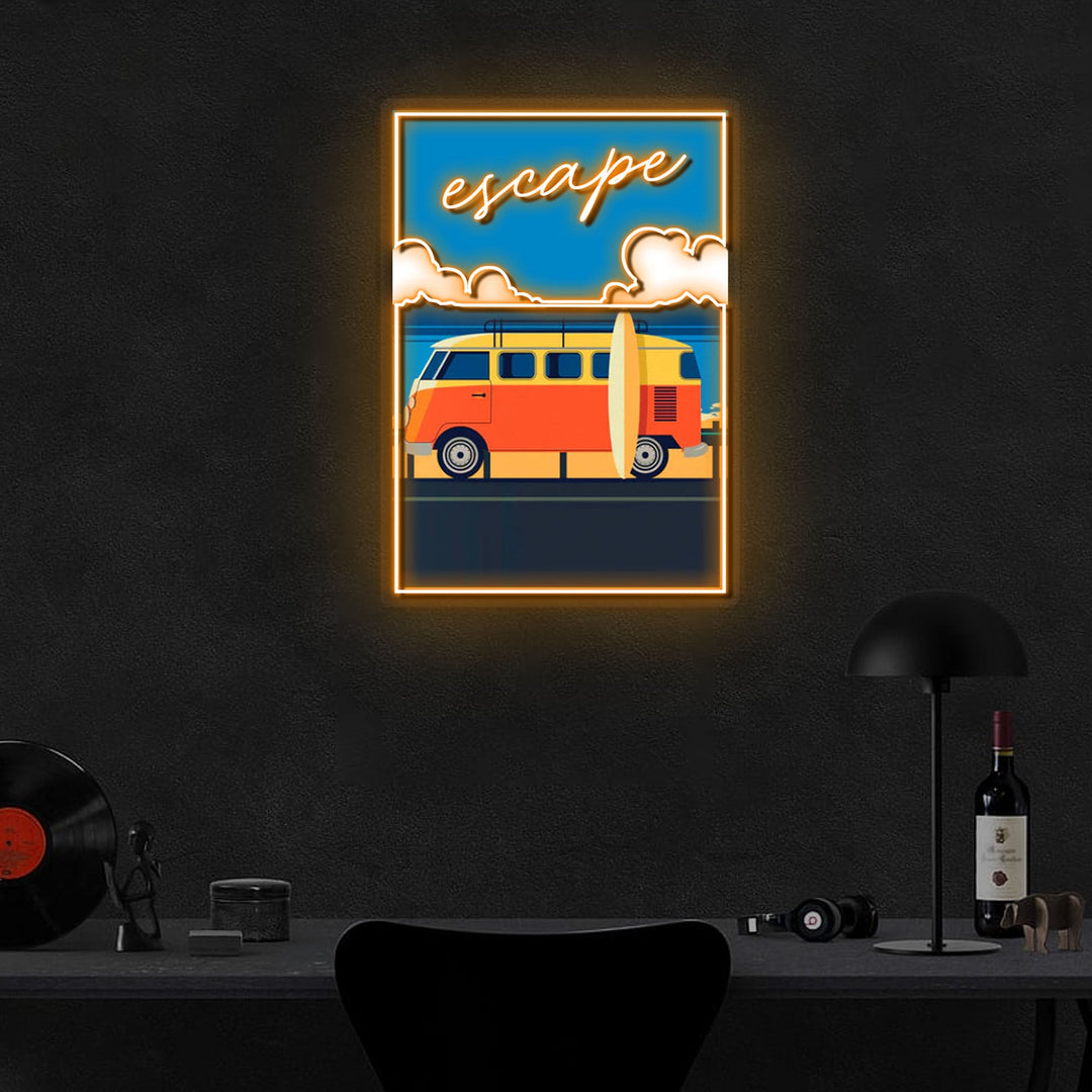 "Escape From Reality" Neon x Acrylic Artwork