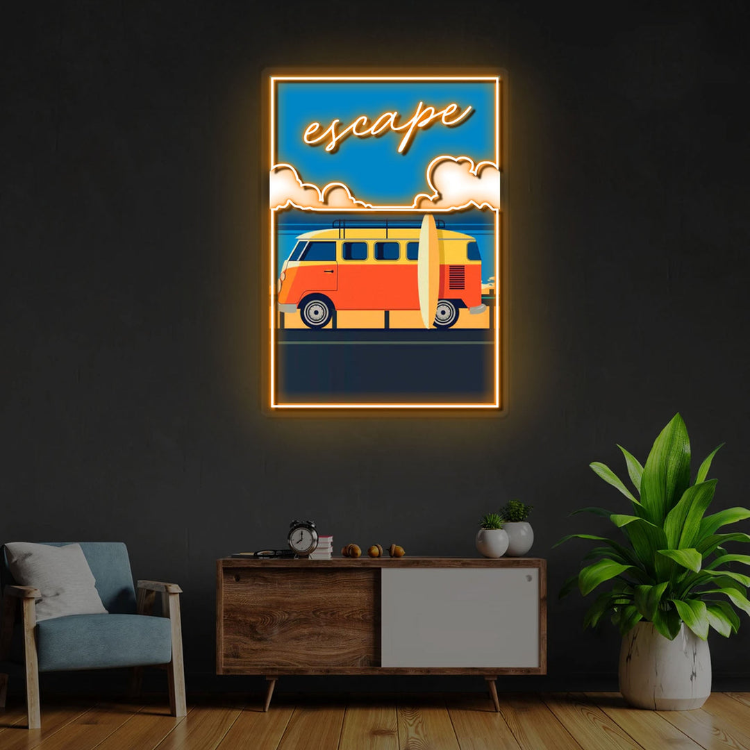 "Escape From Reality" Neon x Acrylic Artwork