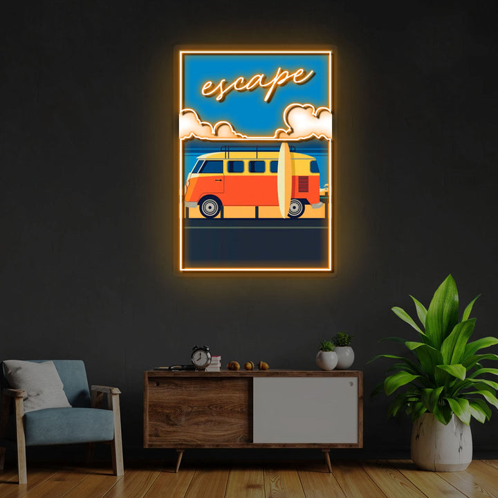 "Escape From Reality" Neon x Acrylic Artwork