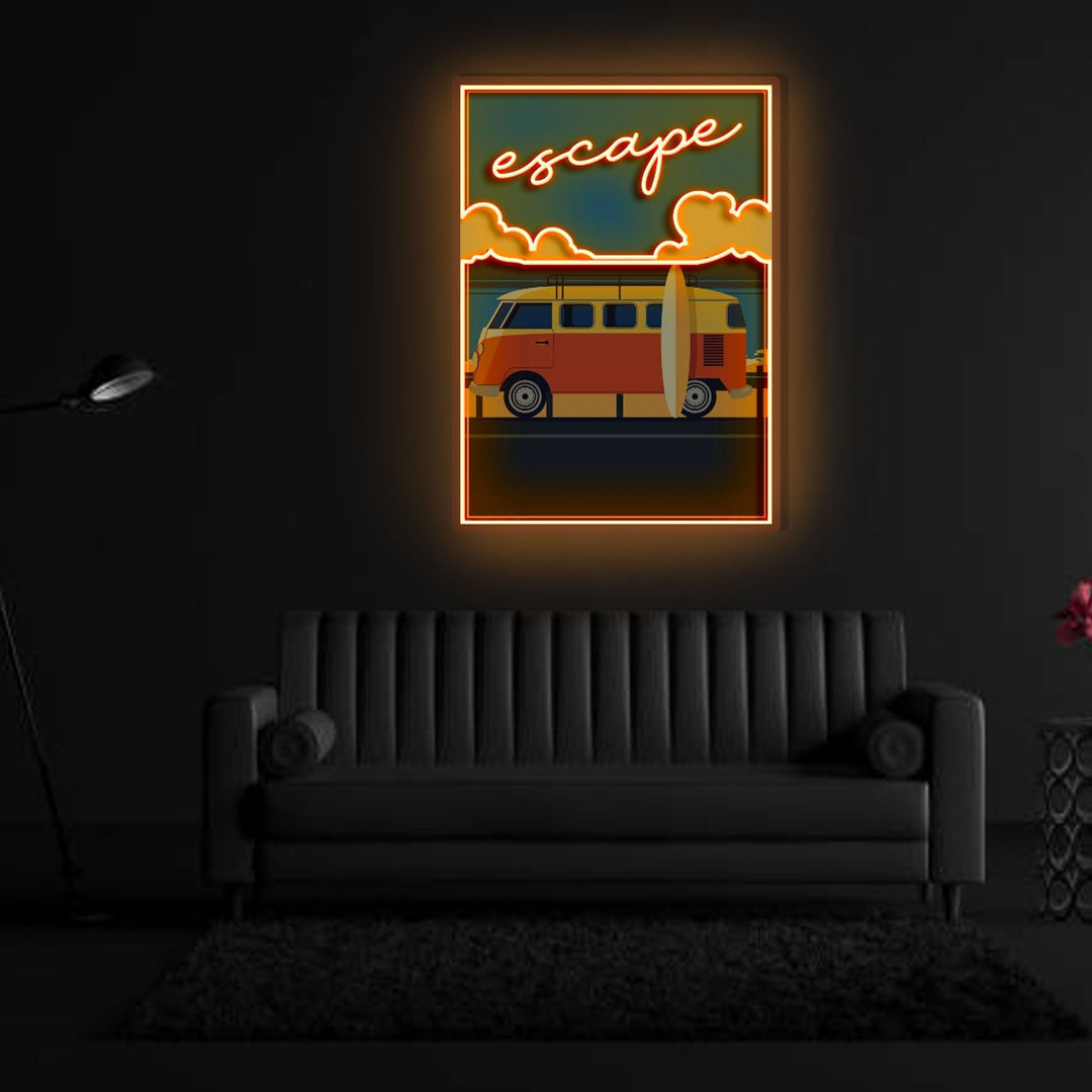 "Escape From Reality" Neon x Acrylic Artwork