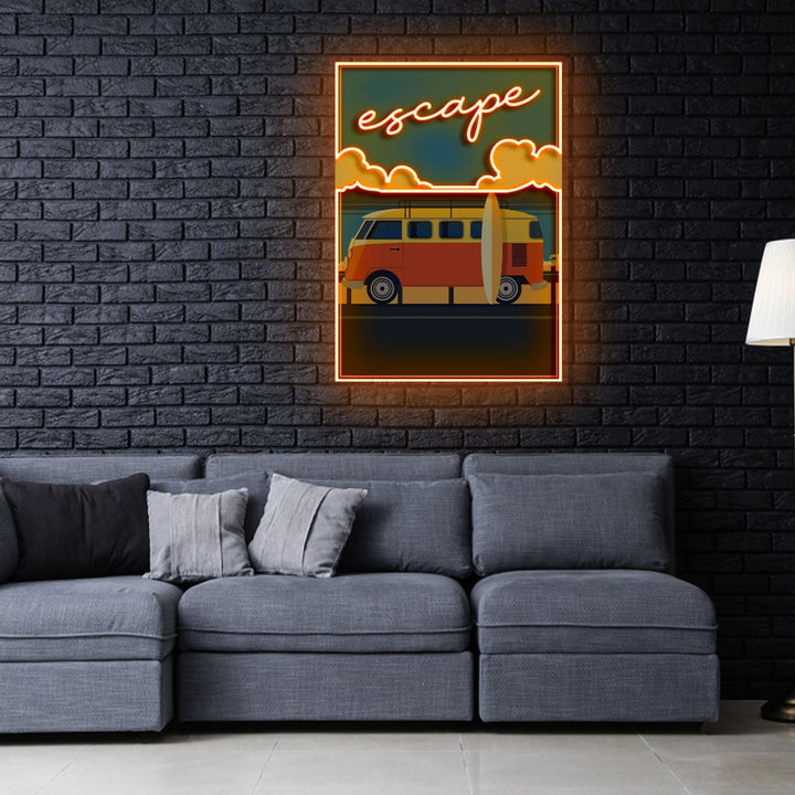 "Escape From Reality" Neon x Acrylic Artwork