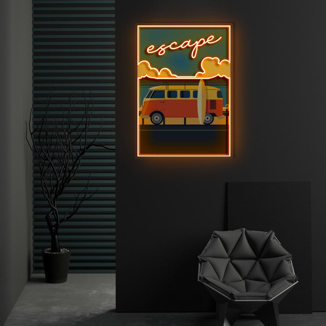 "Escape From Reality" Neon x Acrylic Artwork