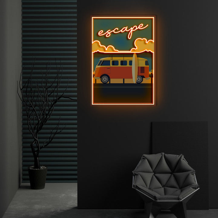 "Escape From Reality" Neon x Acrylic Artwork