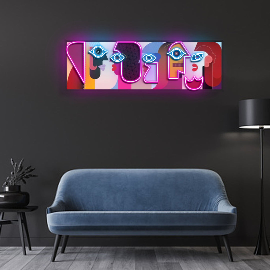 "Five Faces" Neon x Acrylic Artwork