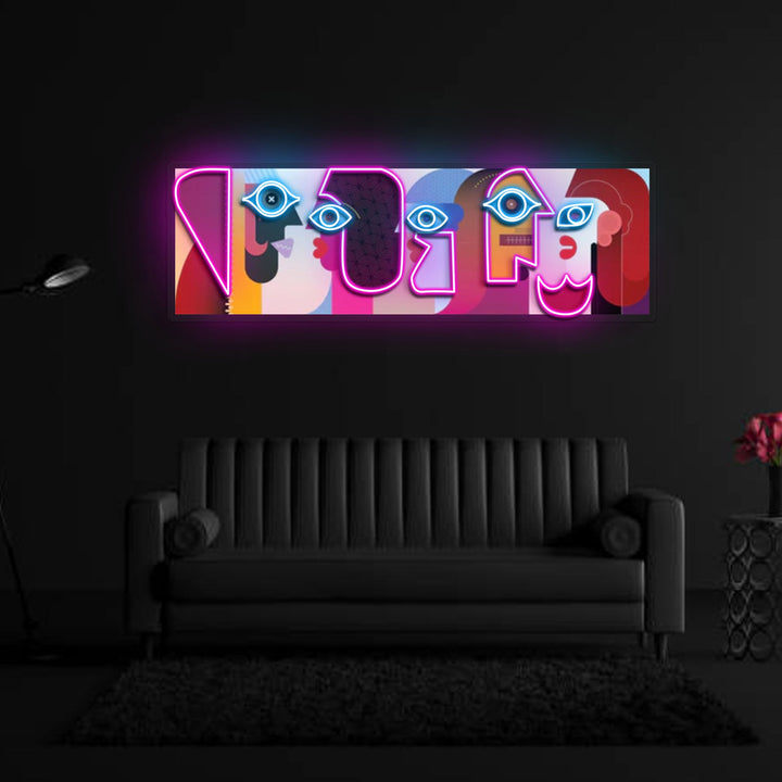 "Five Faces" Neon x Acrylic Artwork