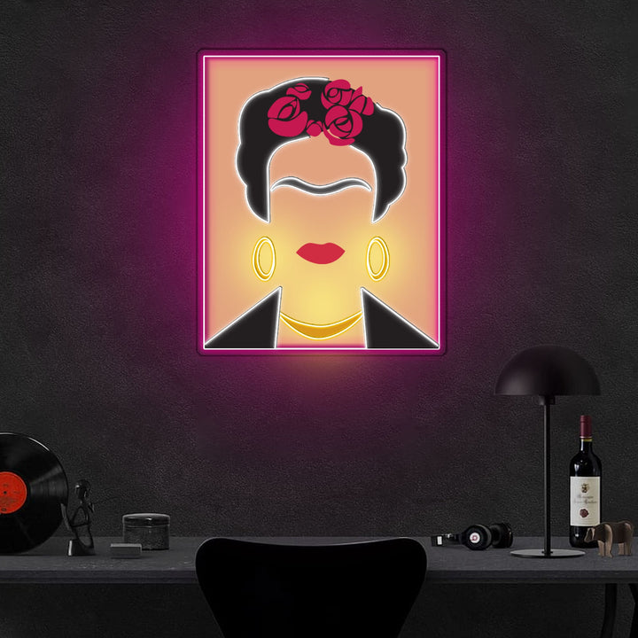 Frida Kahlo Neon x Acrylic Artwork