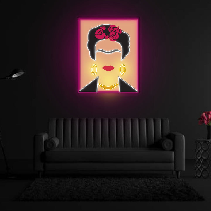 Frida Kahlo Neon x Acrylic Artwork