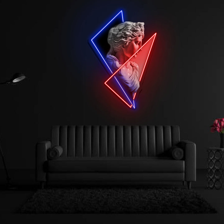 Goddess Statue Neon x Acrylic Artwork