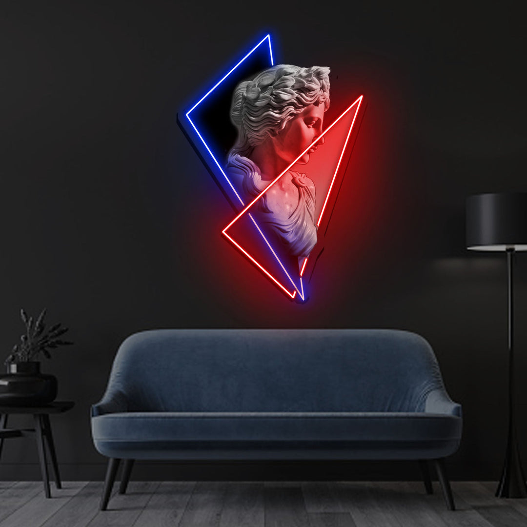 Goddess Statue Neon x Acrylic Artwork